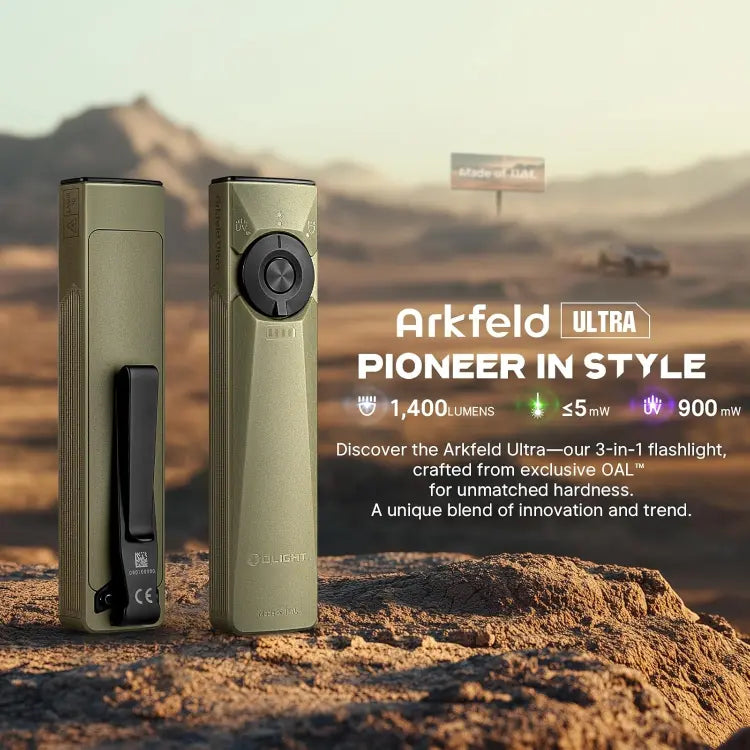 Olight Arkfeld Ultra 3-in-1 EDC Flashlight – Olive Green