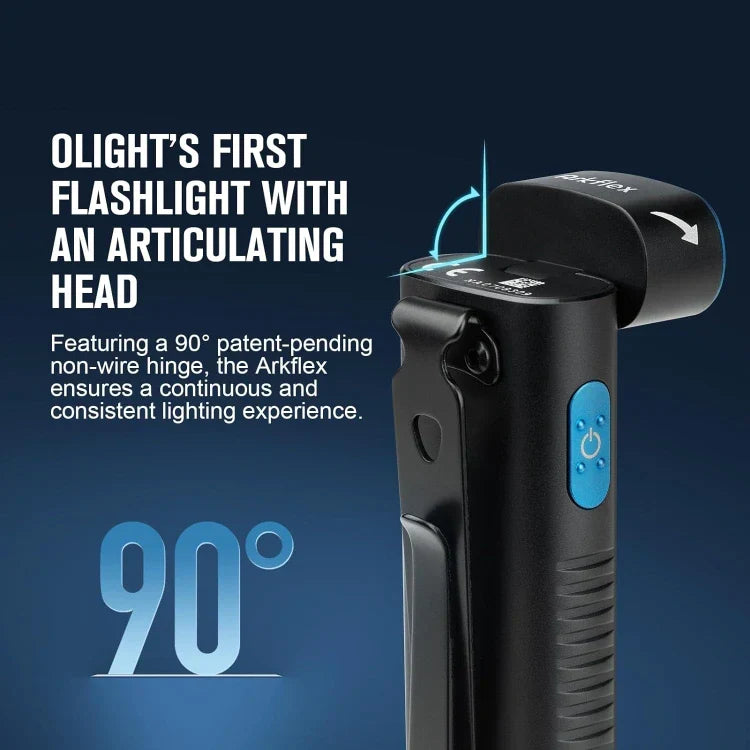 Olight Arkflex Adjustable Right Angle Flashlight – Black