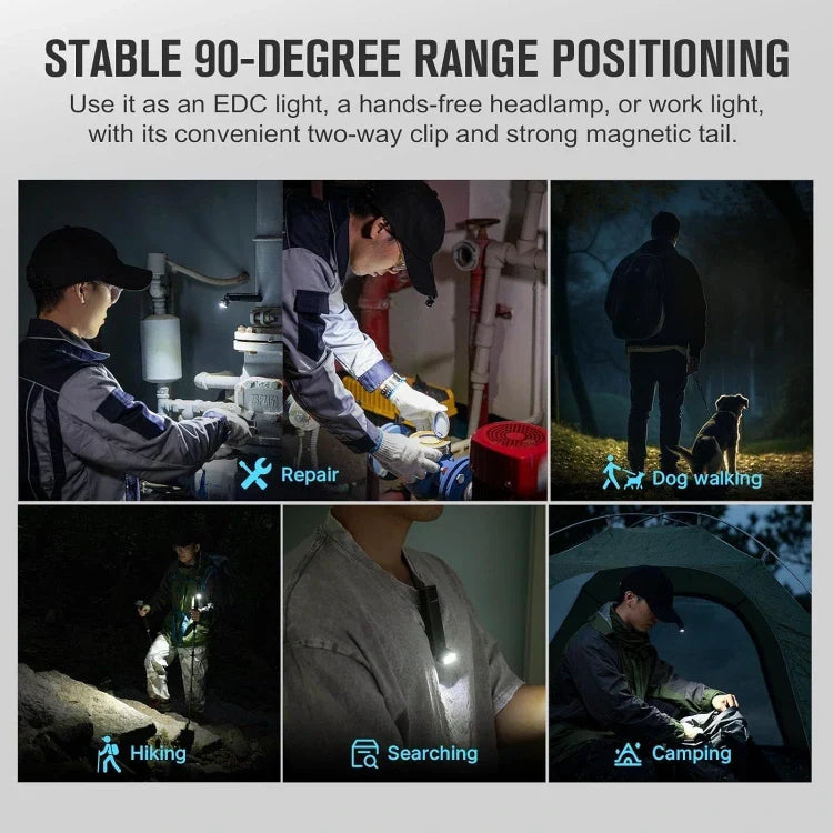 Olight Arkflex Adjustable Right Angle Flashlight – Black