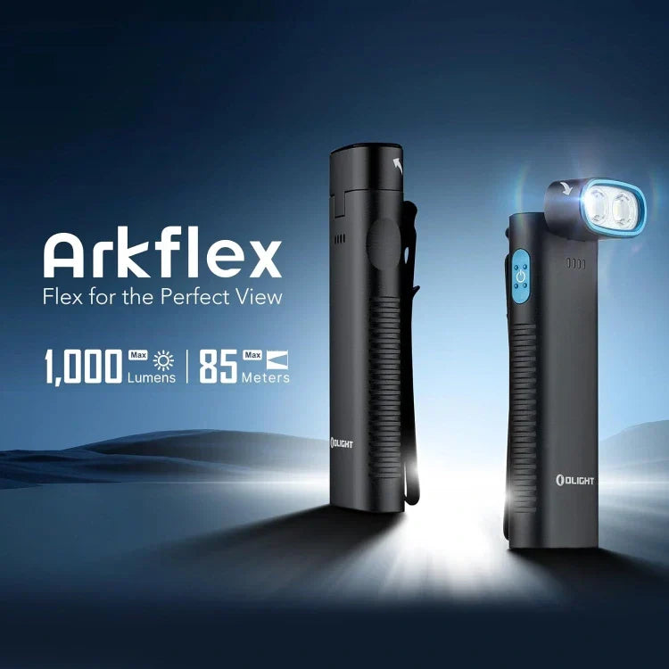 Olight Arkflex Adjustable Right Angle Flashlight – Black