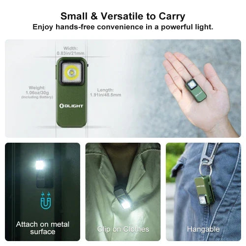 Olight Oclip Clip Light – White & Red, OD Green