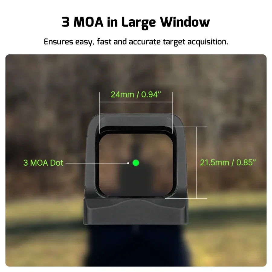 Olight Osight Green Dot Sight – 3 MOA with Magnetic Charging Cover