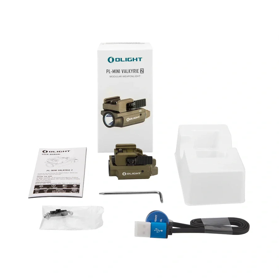 Olight PL-MINI 2 Valkyrie Compact Rail Mounted Light – Desert Tan