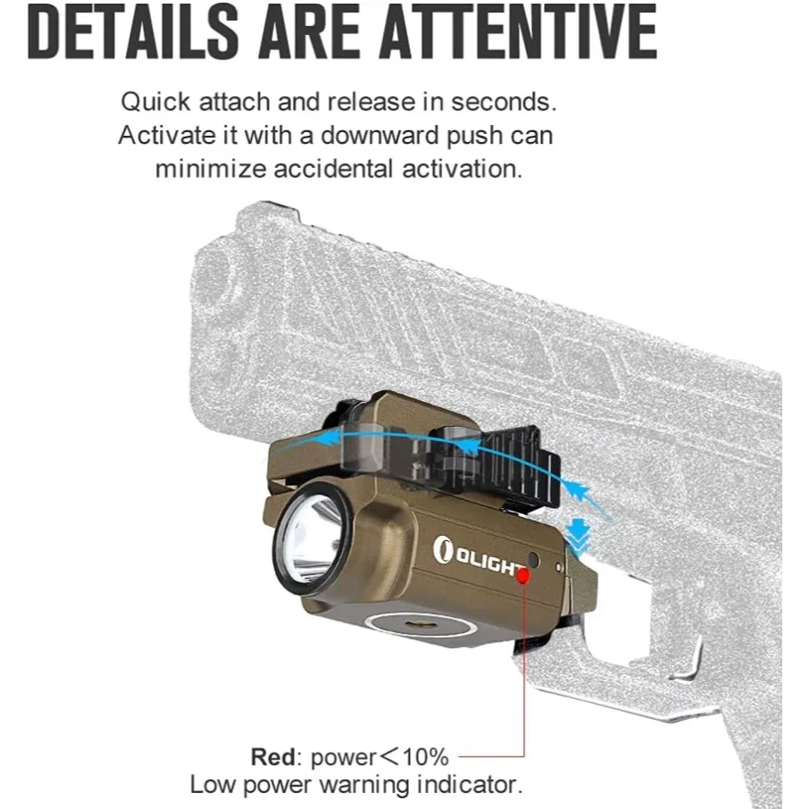 Olight PL-MINI 2 Valkyrie Compact Rail Mounted Light – Desert Tan